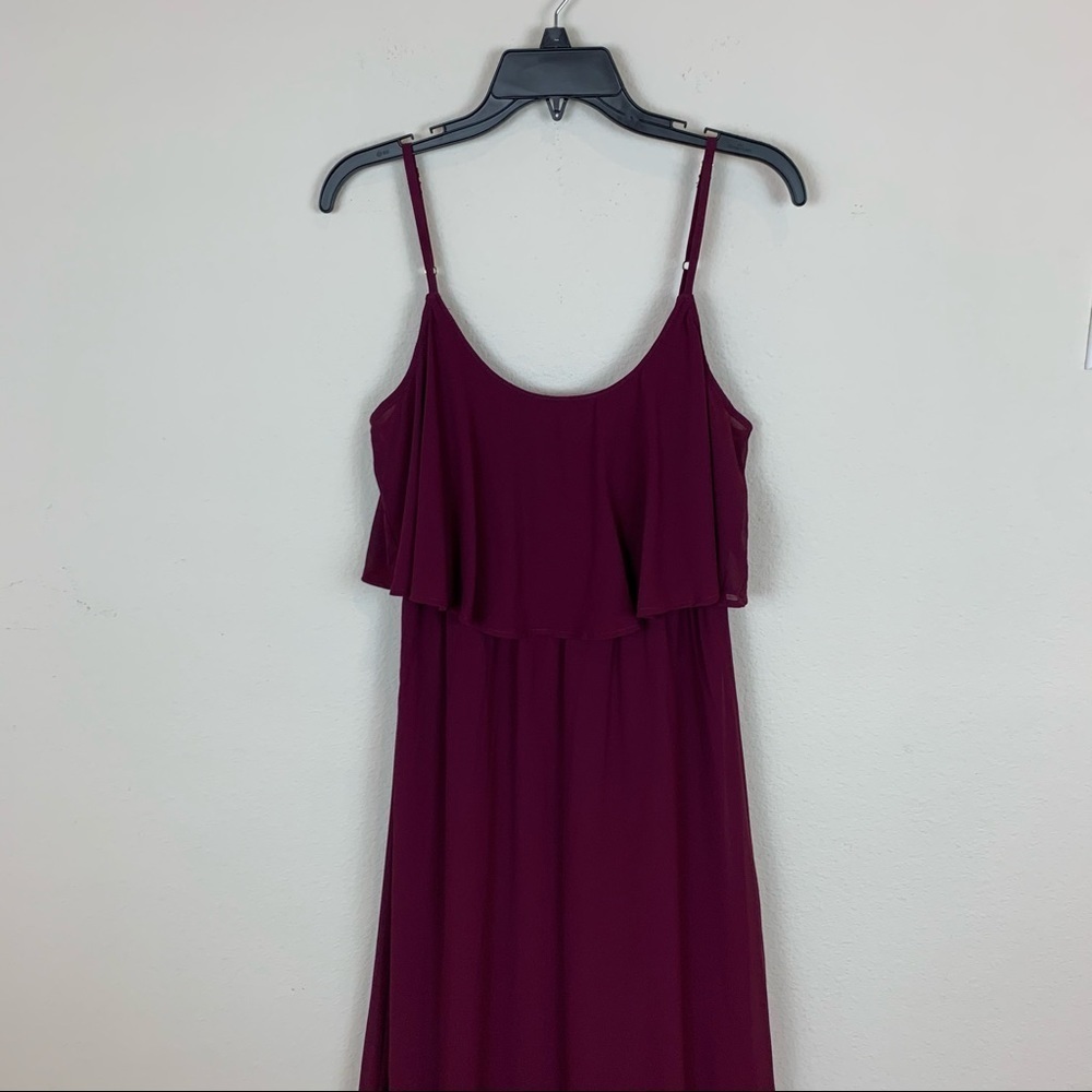 Show Me Your Mumu Bridesmaid Caitlin Ruffle Maxi Dress Size L - Picture 3 of 10